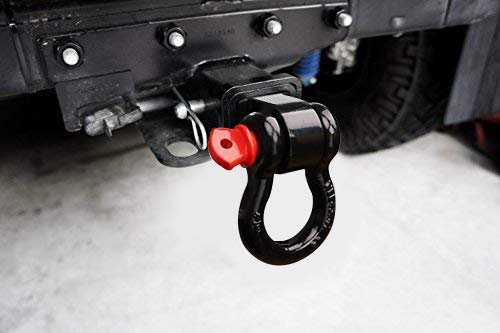 Agency 6 Recovery Shackle Block 2.5 RED Powder Coat Proudly Made in The USA with US Certified Materials Hitch Receiver Fits 2.5 inch Hitch receivers HitchLink Recovery Tow Block 
