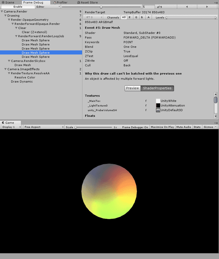 Unityでforwardのライトに対応したlambert反射モデルのシェーダを作成する 測度ゼロの抹茶チョコ