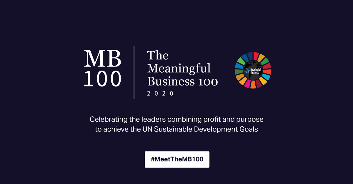 The Meaningful Business 100 2020 Celebrating The leaders combining profit and purpose to achieve the UN Sustainable Development Goals