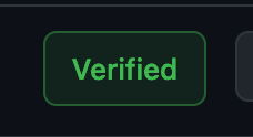 verified commit badge on GitHub