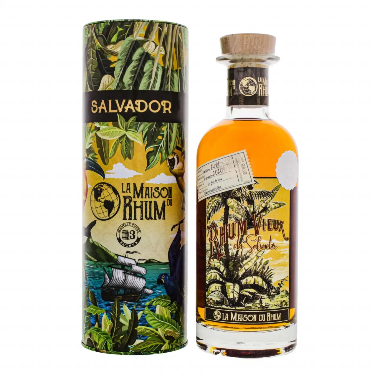 Image of the front of the bottle of the rum La Maison du Rhum Salvador