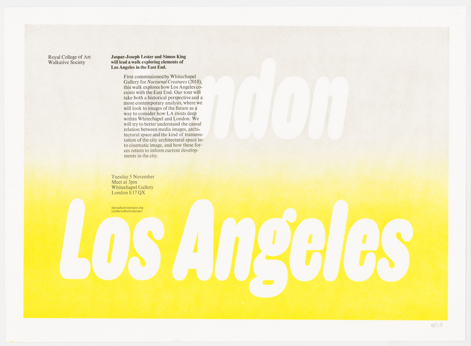 Scan of LA/London Poster