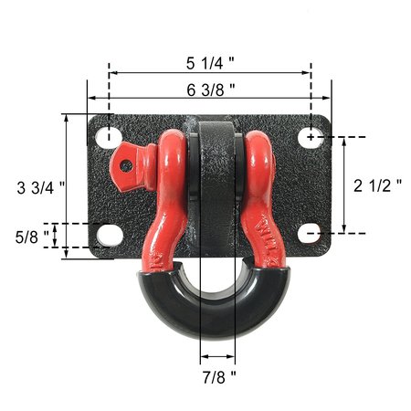 d ring shackle mount with shackle