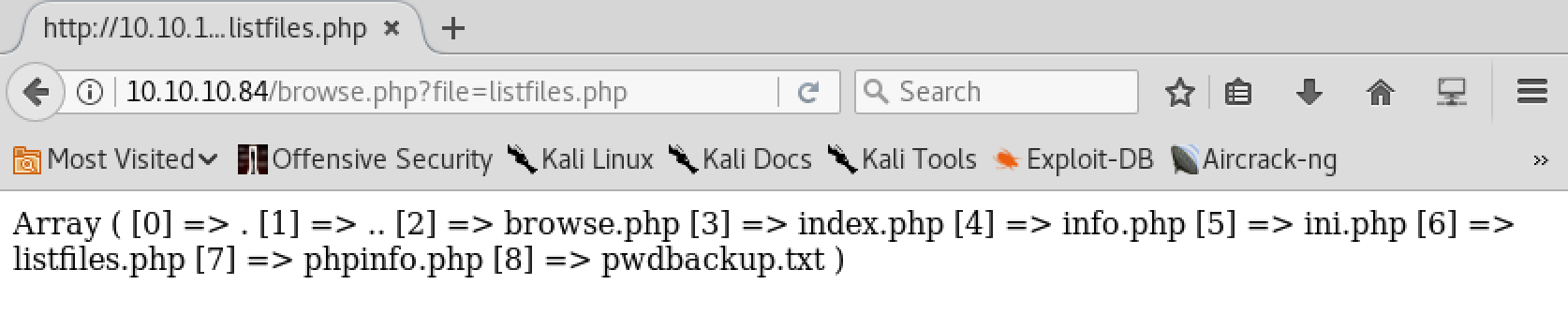 HackTheBox Poison - Landing web page