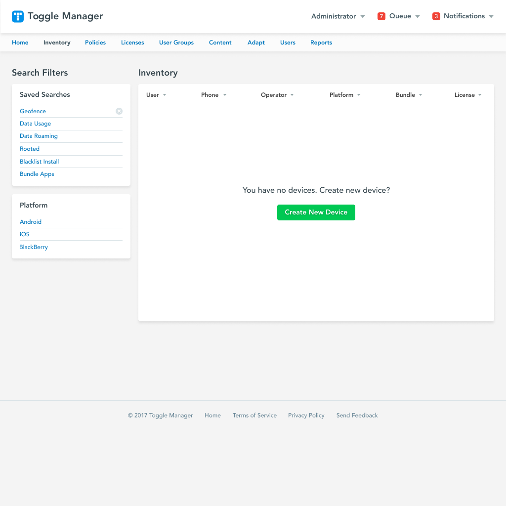 Toggle Inventory