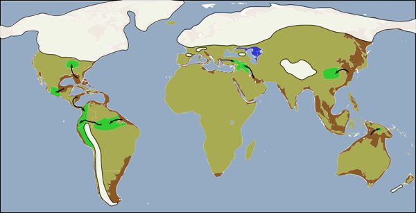 By Joey Roe, and distributed under GNU Free Documentation License. Modified to add the Amazon area, in which ‘terra preta’ has been found, and possible migrations from Atlantis and Lemuria.
