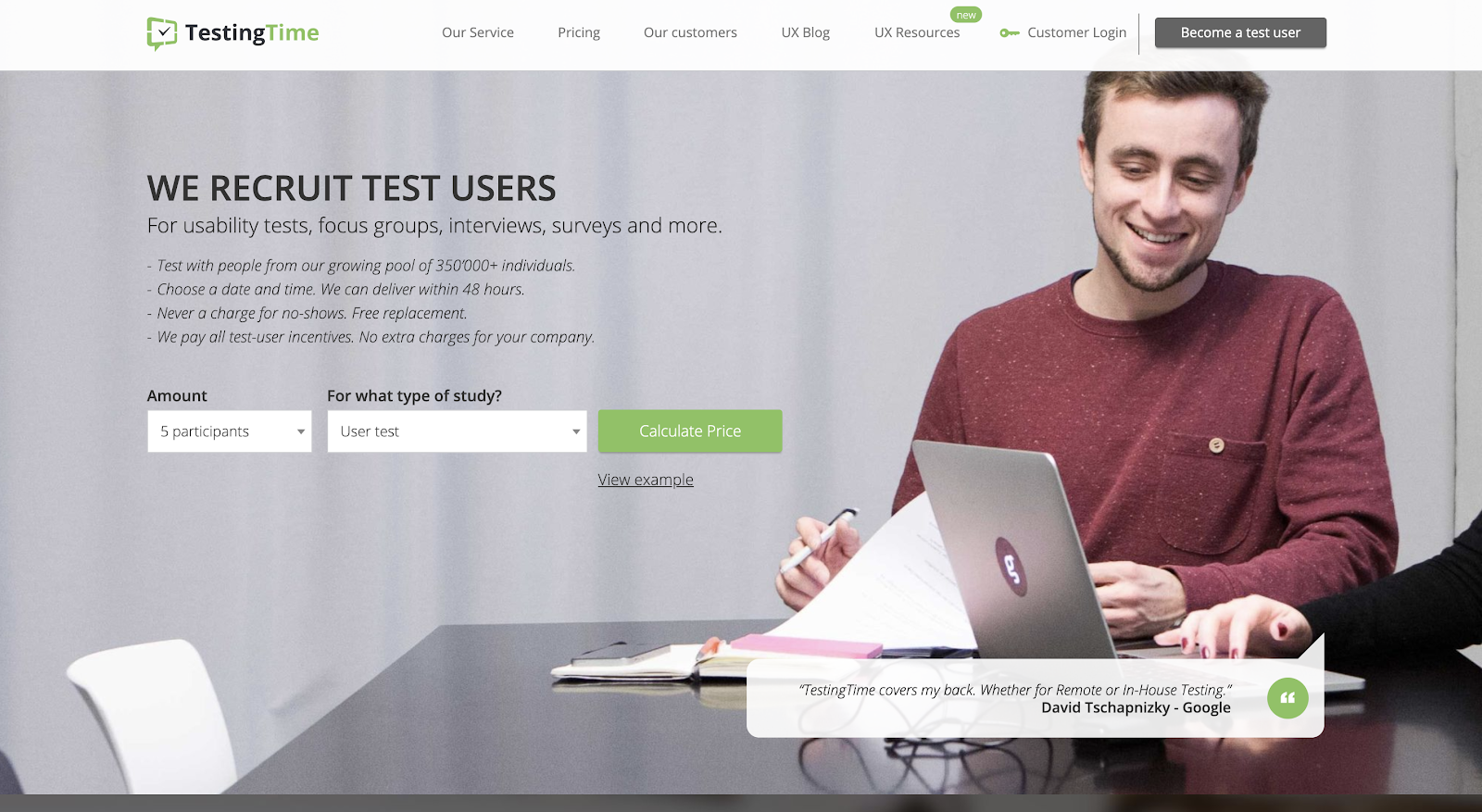 TestingTime as a UX research toolbox