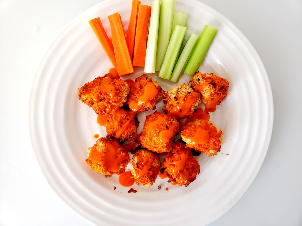 Crispy Buffalo Cauliflower Wings | Let's Talk Vegan