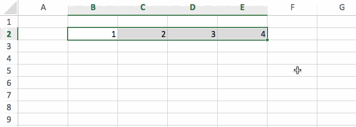 repeat existing values by dragging with the mouse in excel