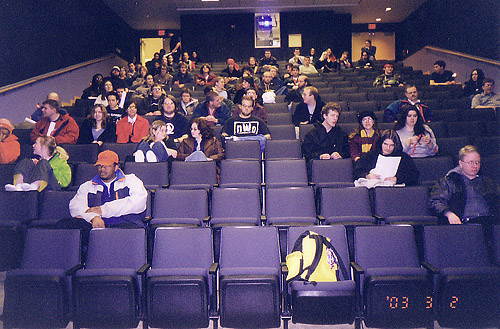 A screening at the first Animarathon in the Bowen Thompson Student Union Theater.