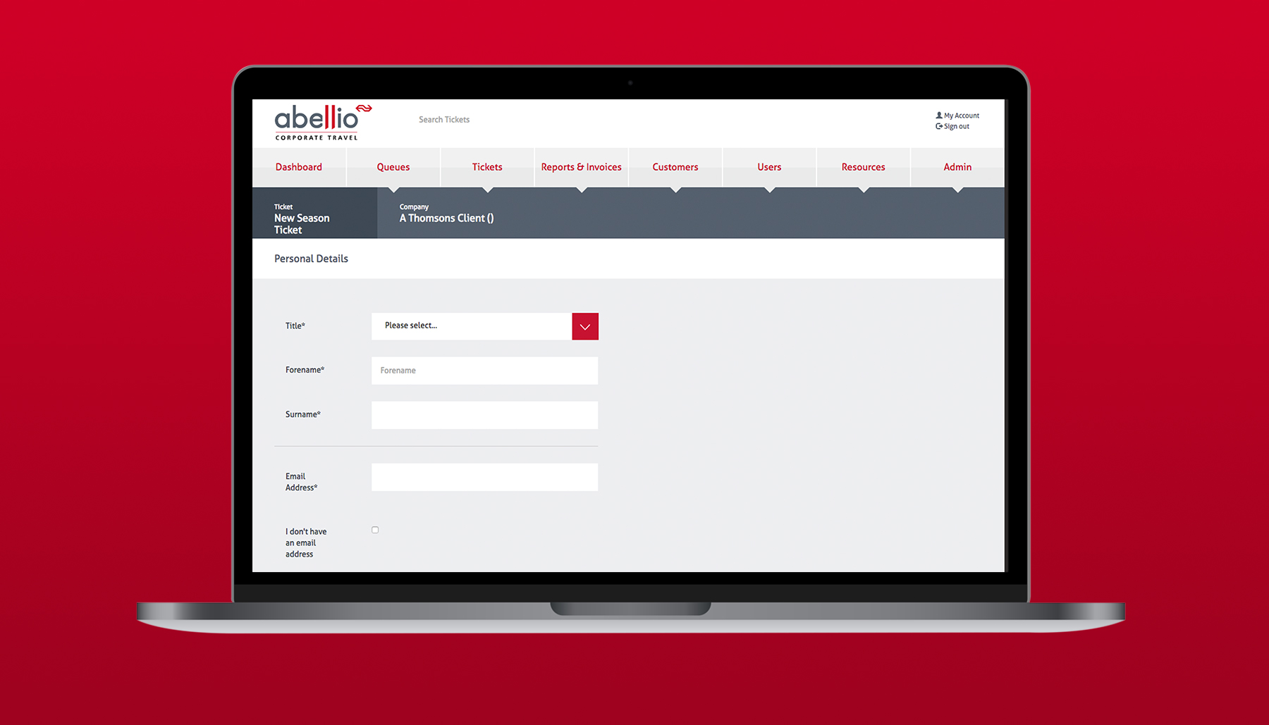 Abellio Corporate Travel Portal