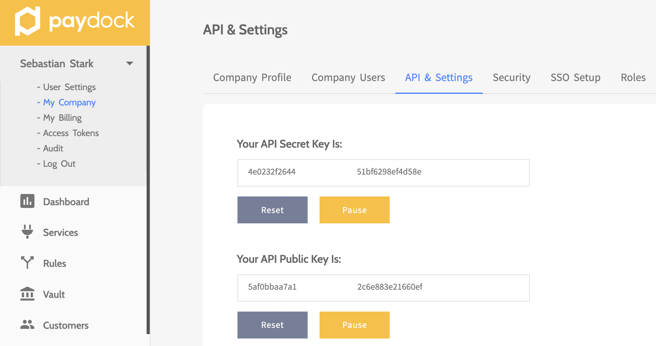 API public key