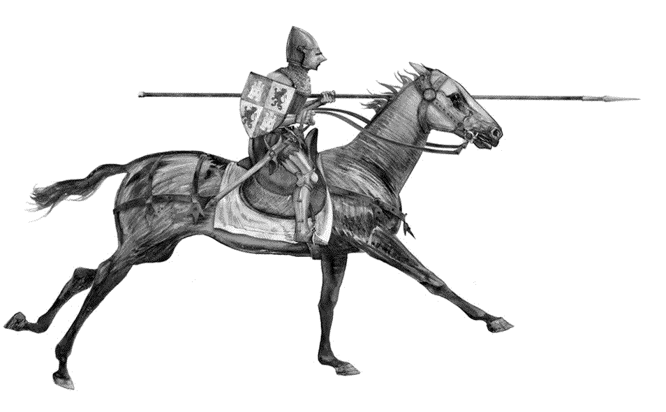 Praxinoscope animation - Animated castilian knight on galloping warhorse