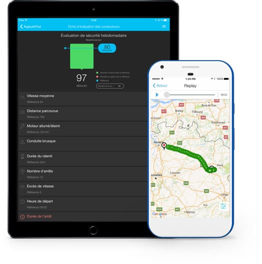 Devices fleet tracking app fr be