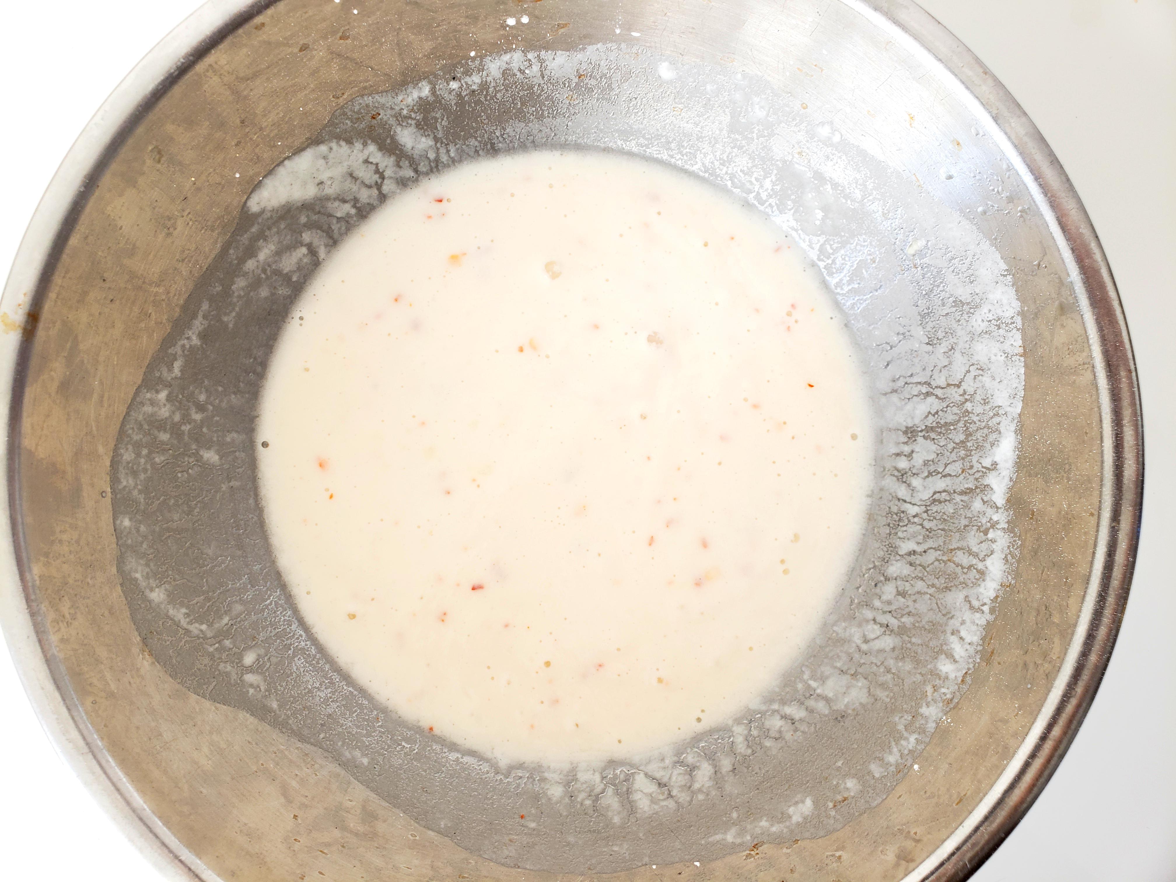 Soda Water Batter, Wet Ingredients