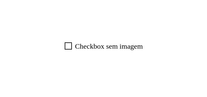 Resultado da segunda implementação do checkbox, personalizado.