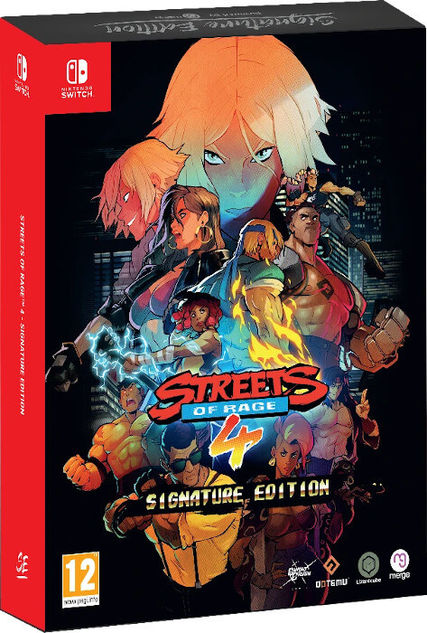 The signature edition box art for Streets of Rage 4 on the Switch