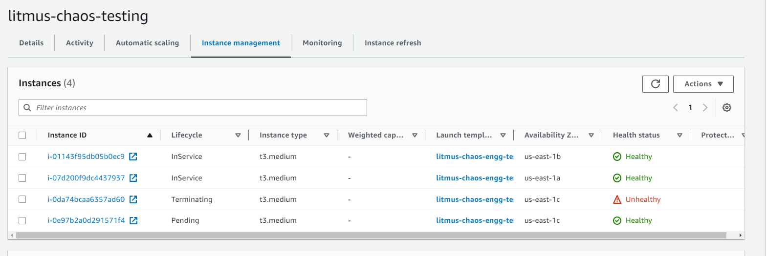 EC2 instance is terminated