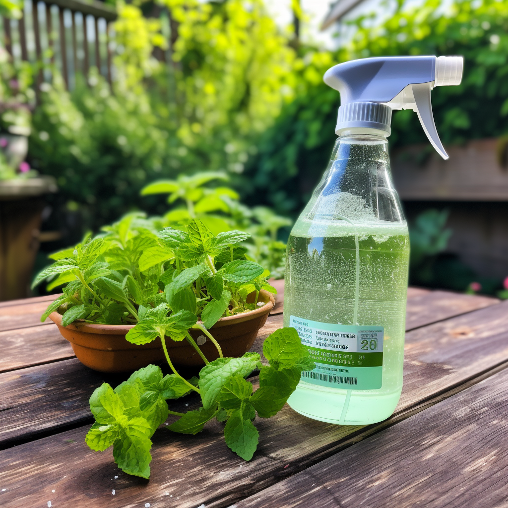 Image of a do-it-yourself eco-friendly weed killer made out of household ingredients like vinegar and salt, depicting how easy and accessible green alternatives can be