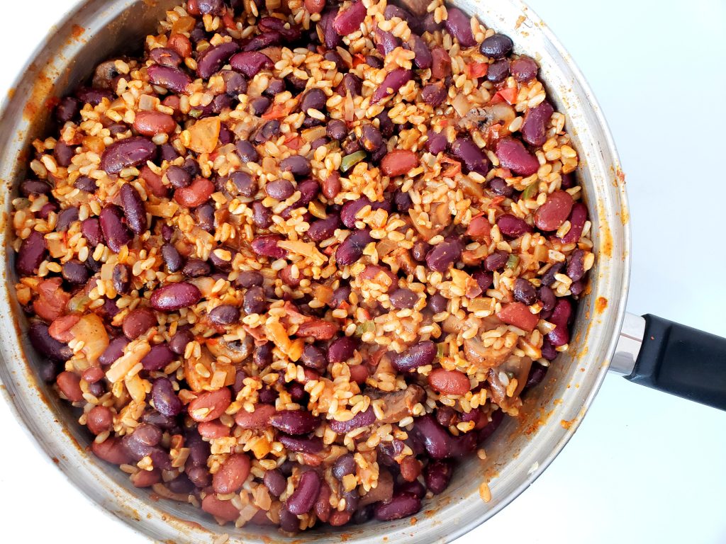 Spicy Mexican Three Bean Rice | Let's Talk Vegan