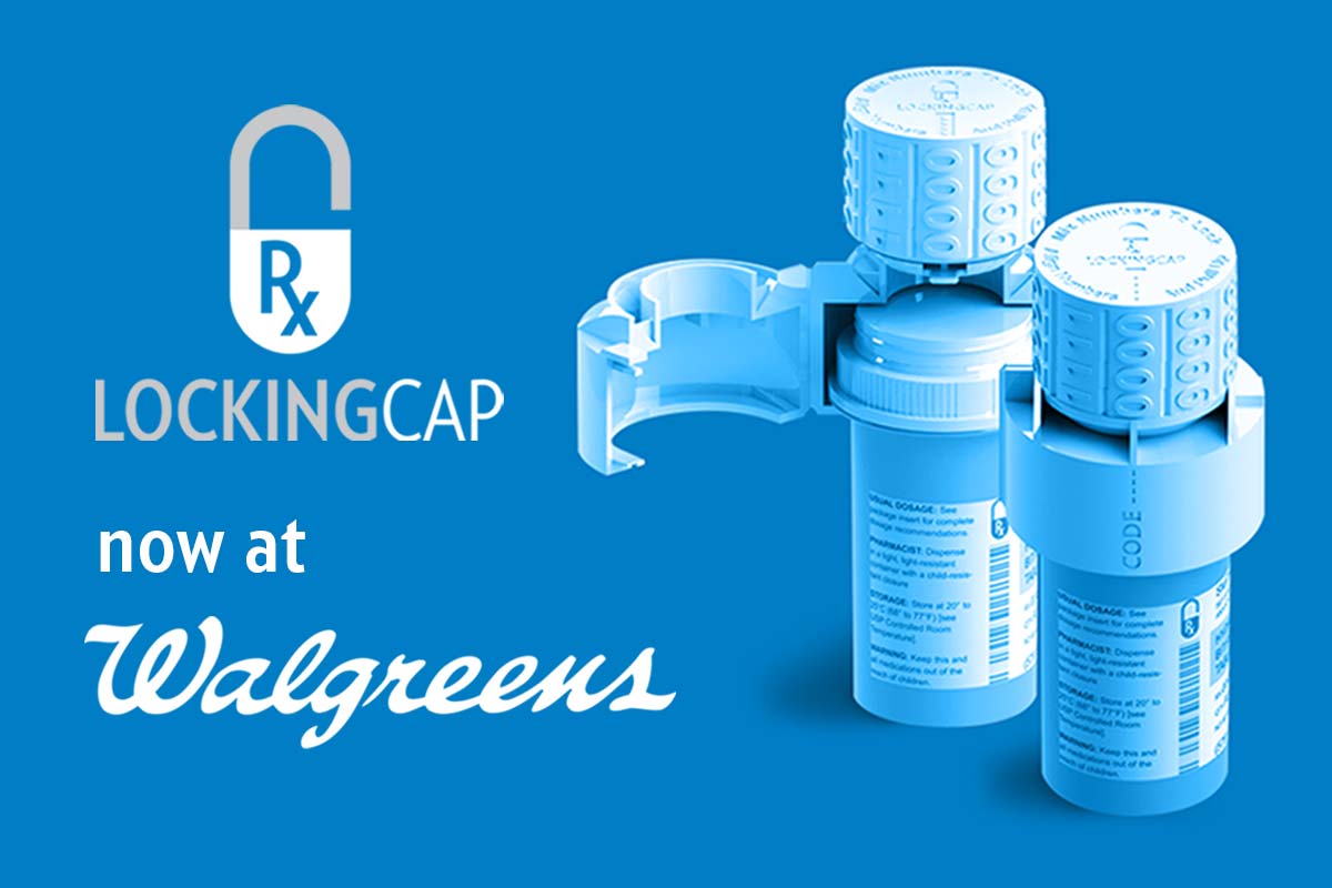 Image of RxGuardian Inc.'s Rx Locking Cap product. Rx Locking Cap is now available at Walgreens.