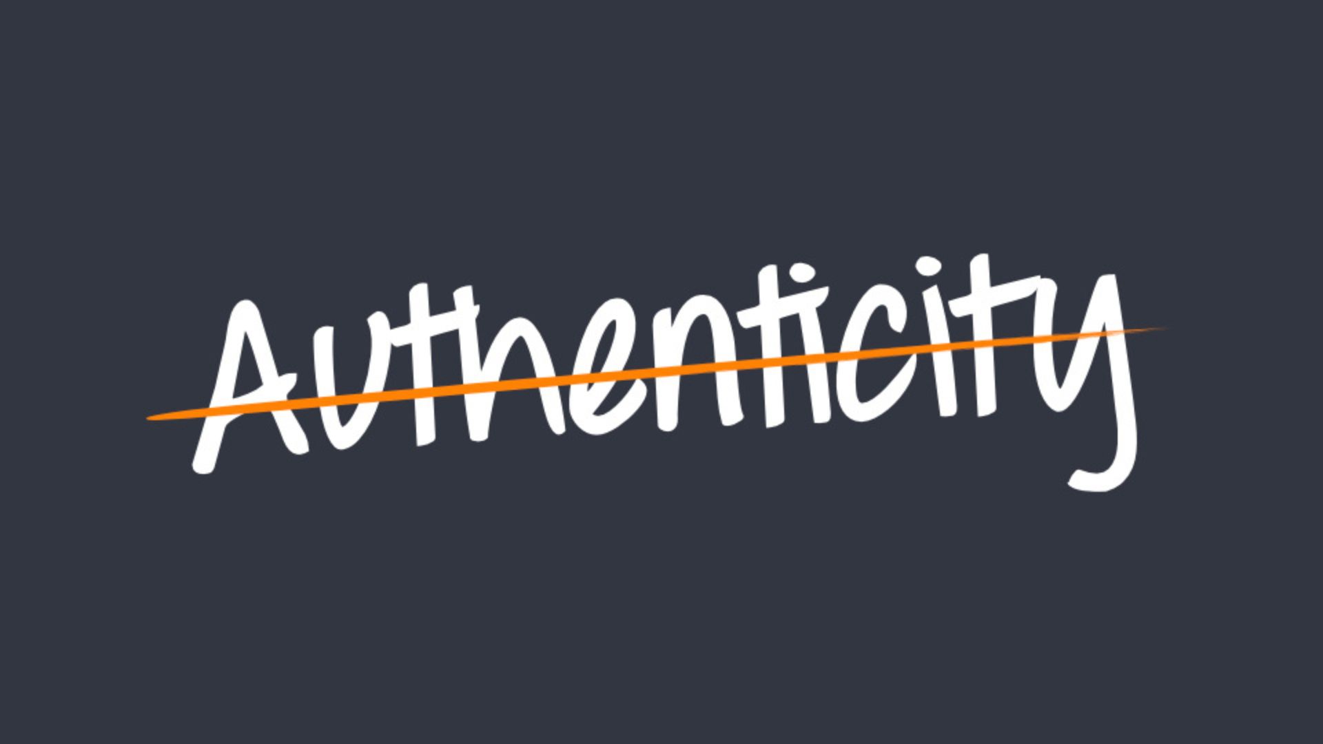 Authenticity with strikethrough