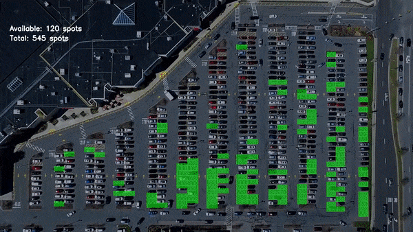 Real-time parking spot detection
