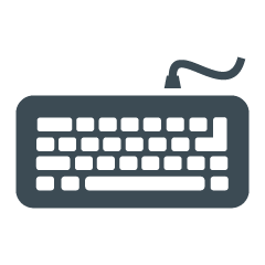 Grey-scale keyboard graphic
