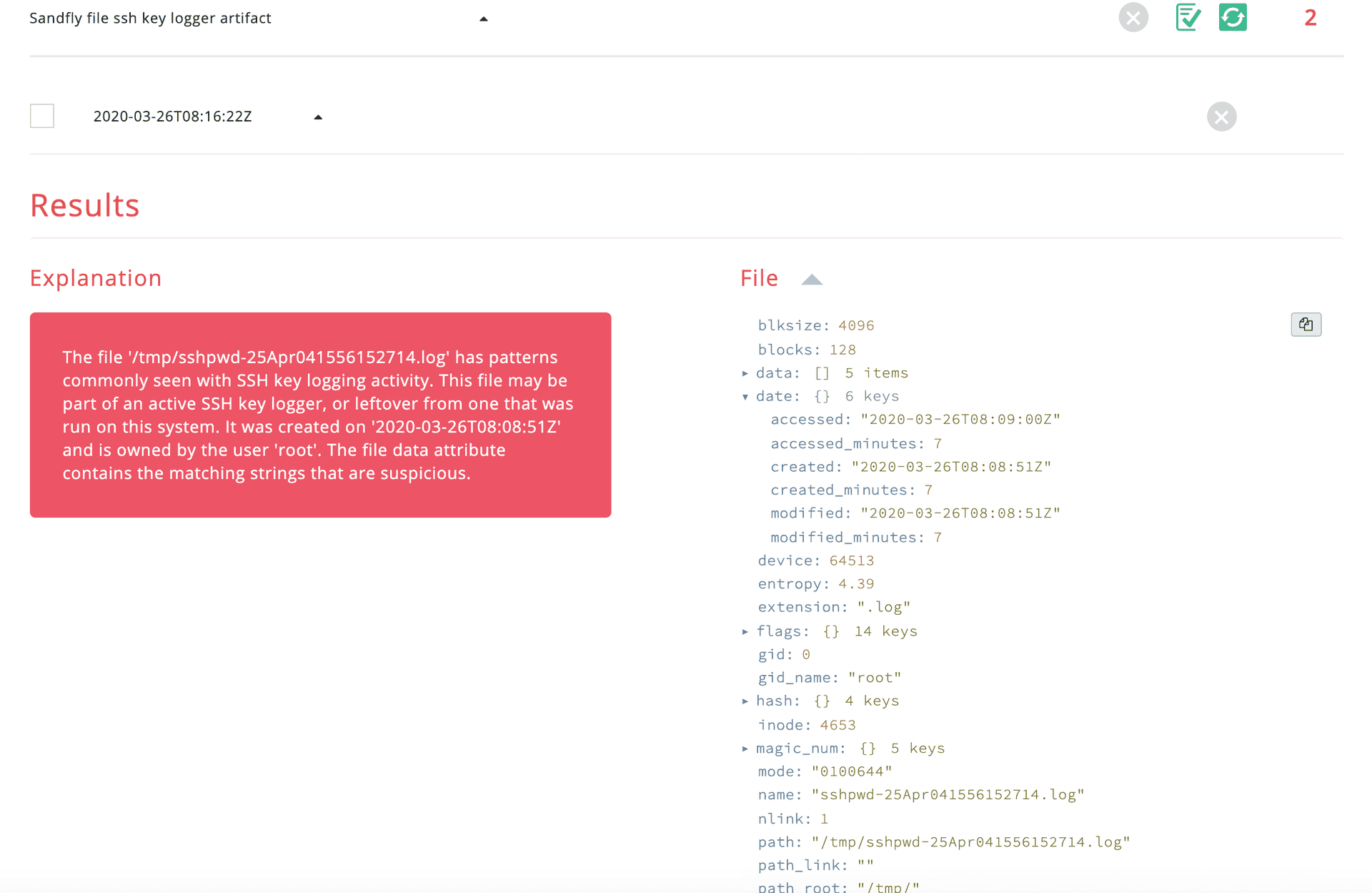 SSH password sniffer detected