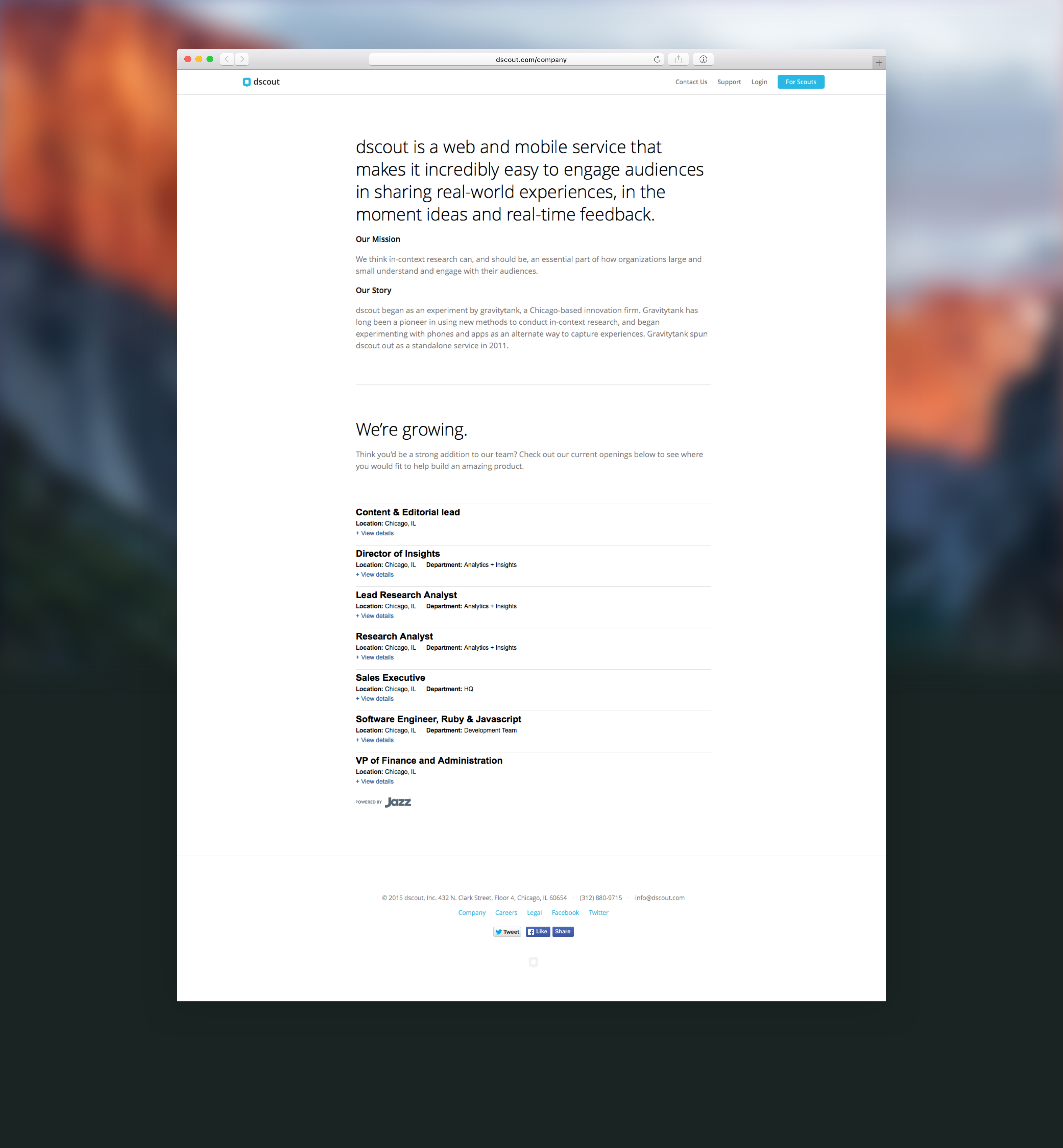 dscout - Marketing Site - About Page