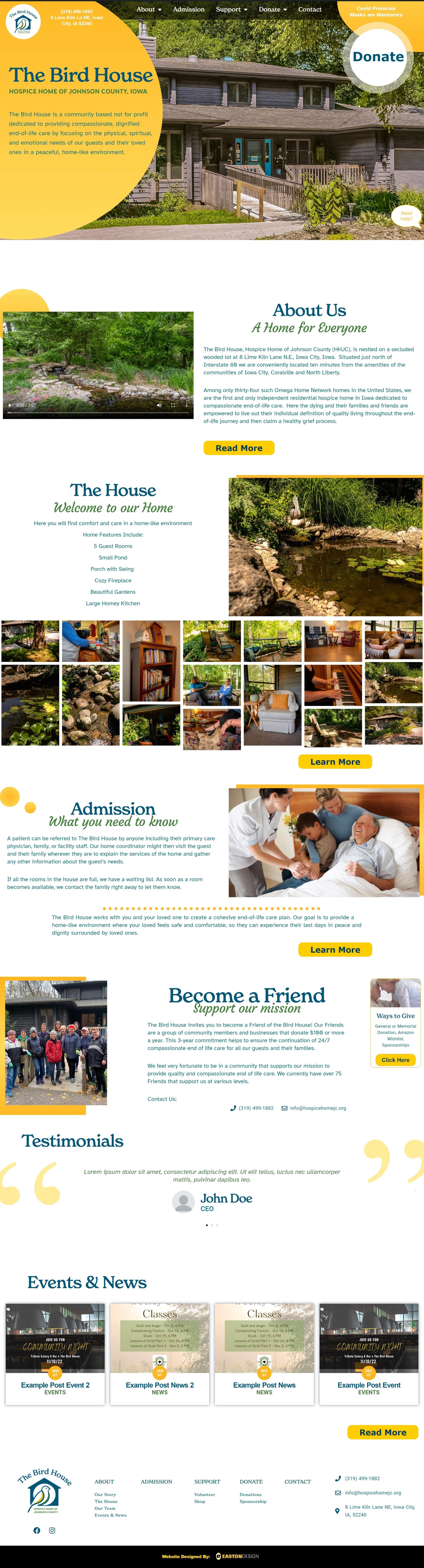 The Bird House Mockup Website Design