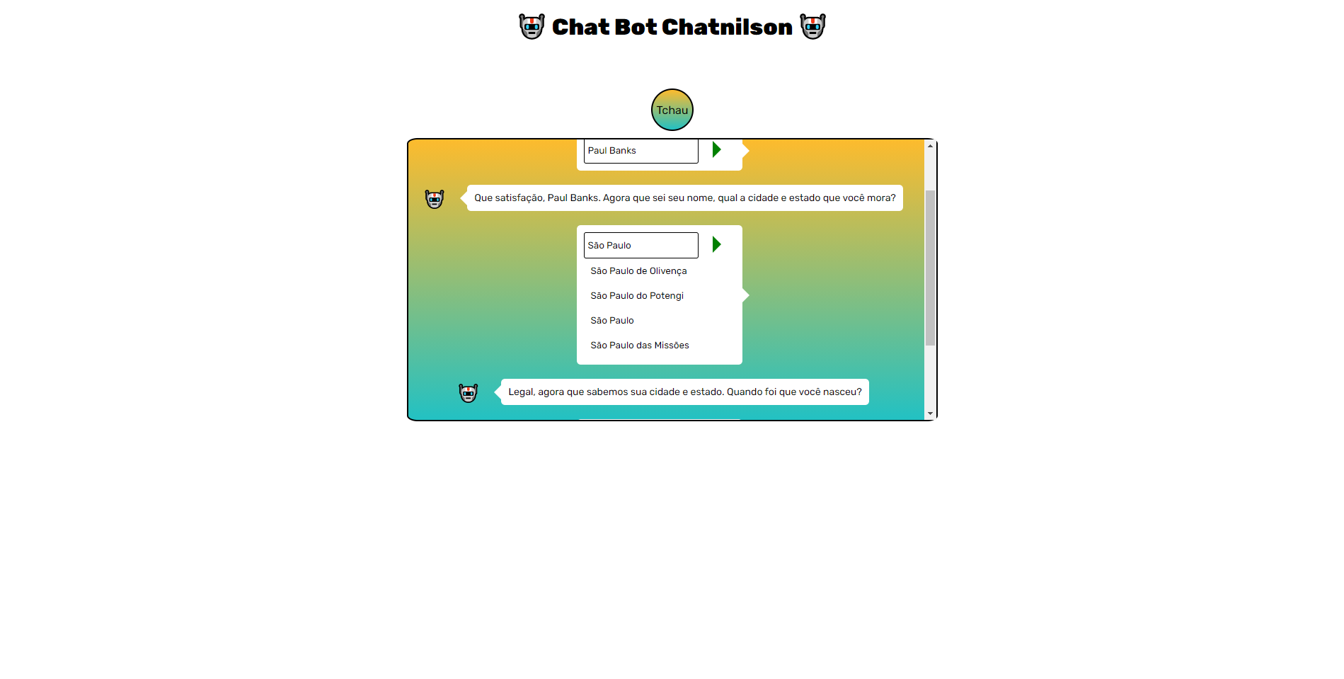 chat homepage