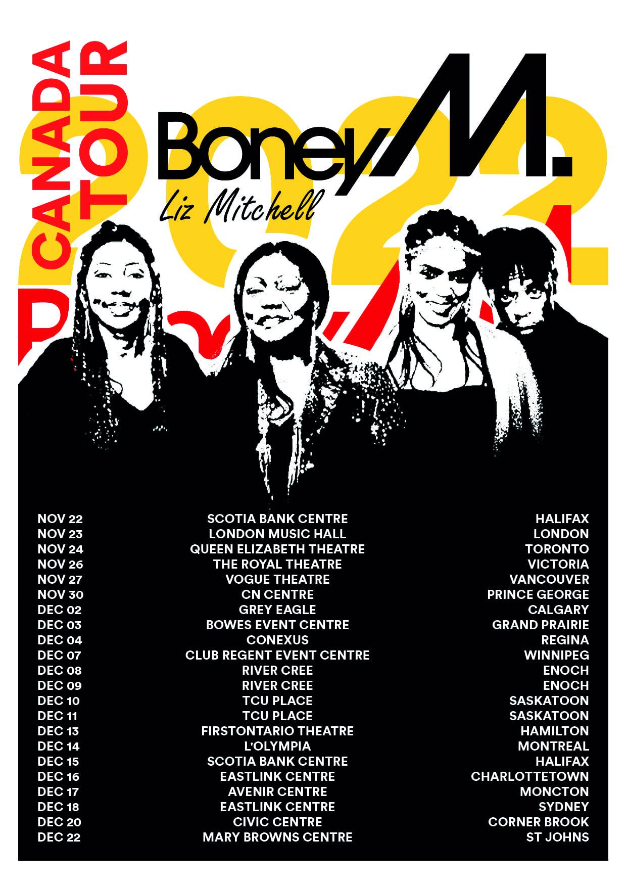 Boney M. on tour in Atlantic Canada