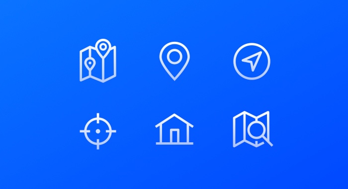 Location Icons component available in Framer