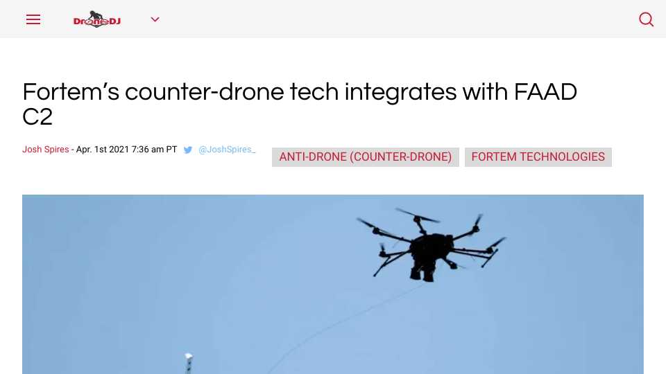 DroneHunter Able to Integrate with FAAD C2 as C-sUAS Solution, Company Says