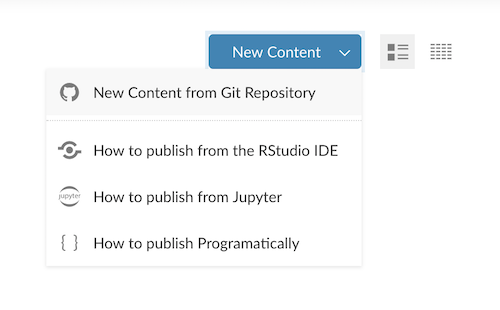 Publish Content from Git to RStudio Connect