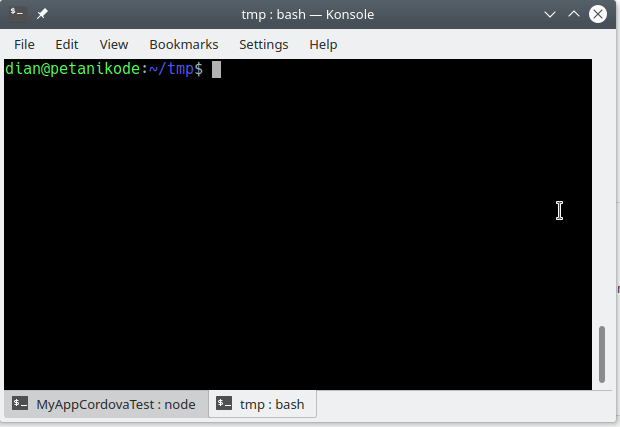 Menjalankan development server ionic