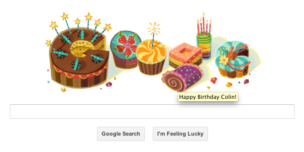 Google Doodle for my birthday