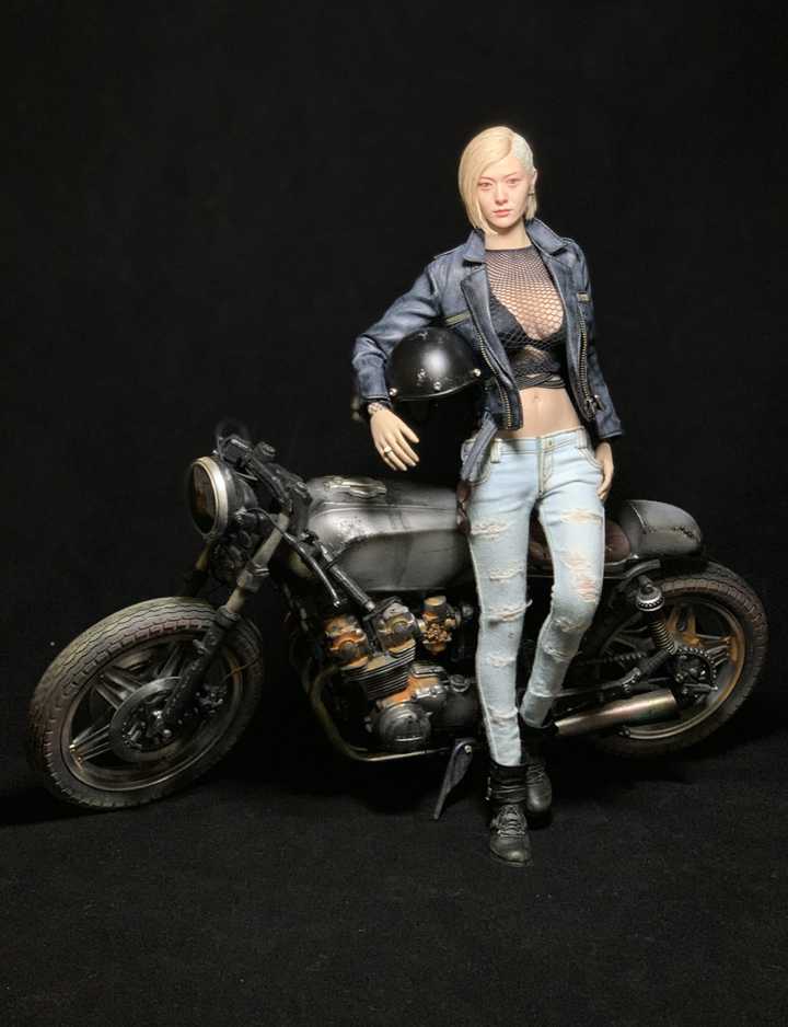 Cool Girl With Motorcycle