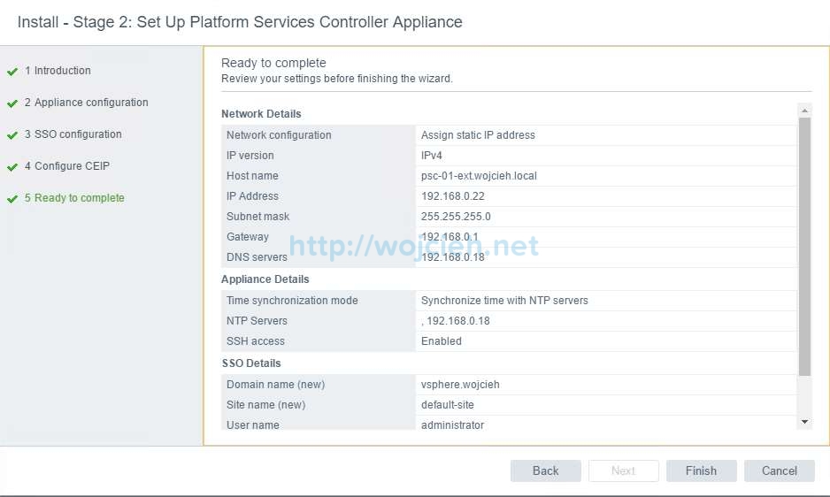 vCenter Server Appliance 6.5 with External Platform Services Controller - 18
