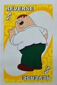 Family Guy (2004) Yellow Uno Reverse Card