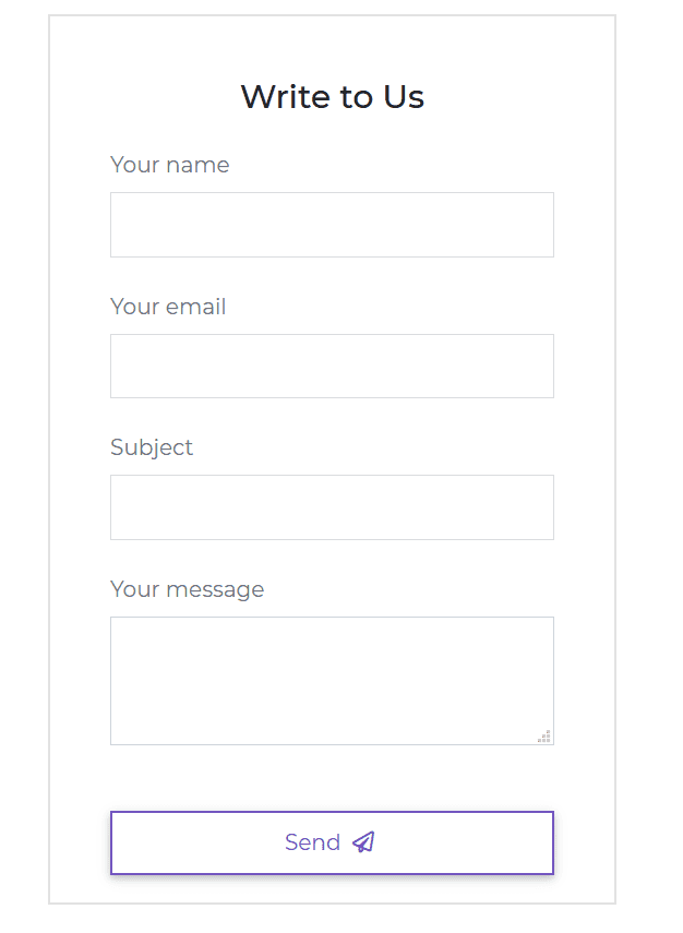Bootstrap Form Contact without Icon