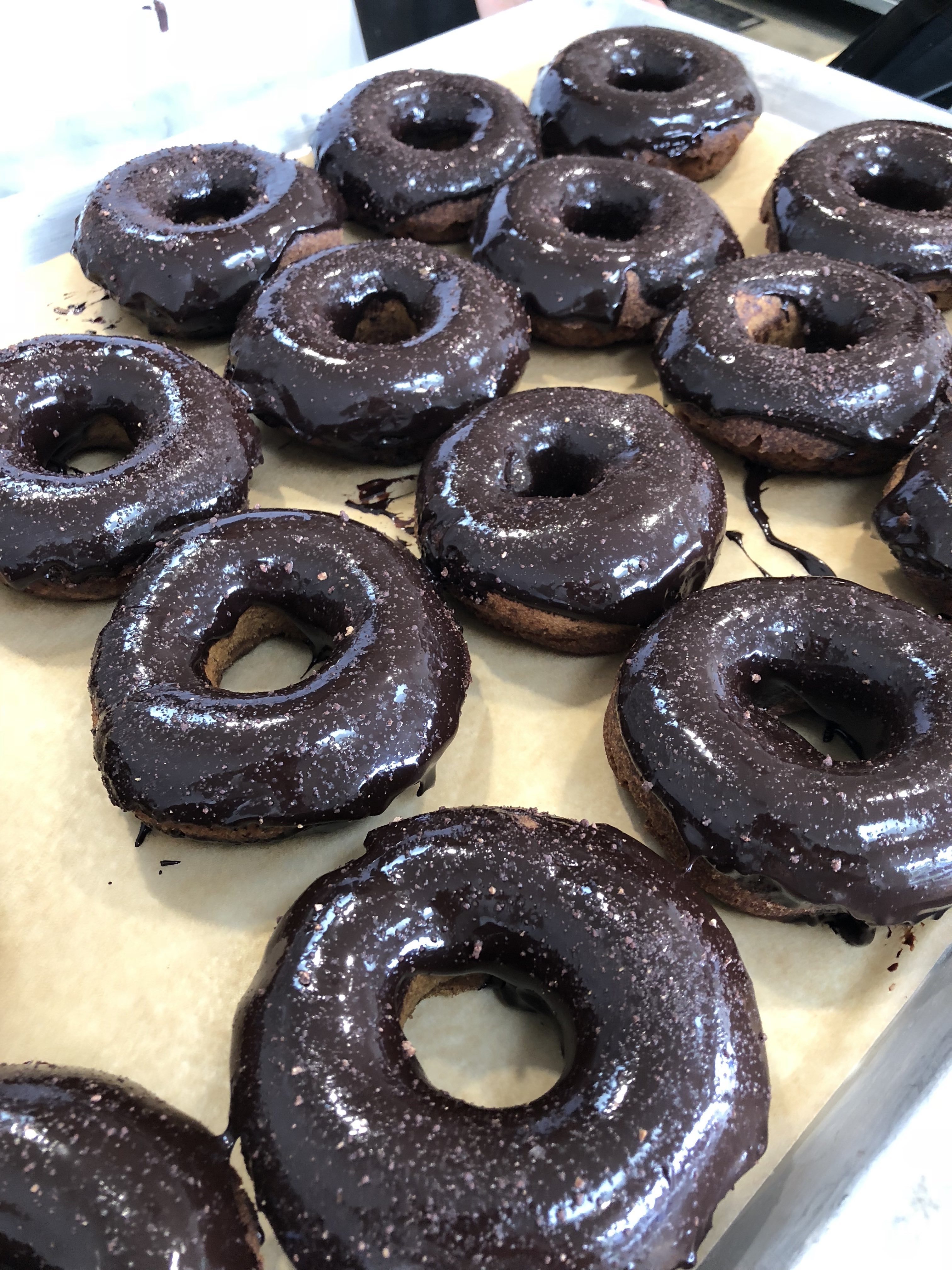 Chocolate glazed donuts