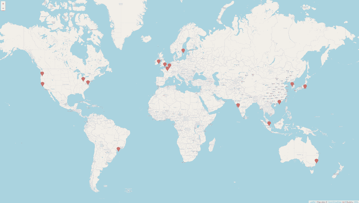 An image of Vercel Edge Network map