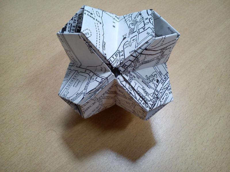 Origami 4, 6 & 12 Little Turtle Unit Models Using London Street Map Paper Declan Webb