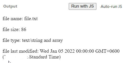 Instantiate a File Object in JavaScript