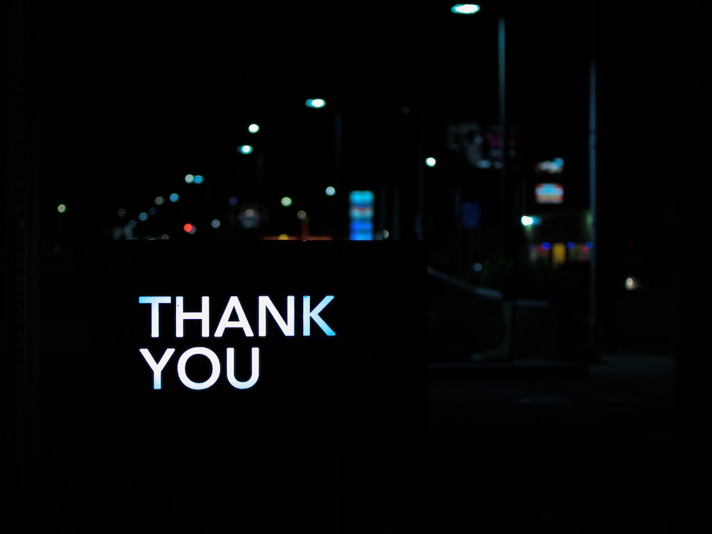 Thank you sign - Photo by Pete Pedroza on Unsplash