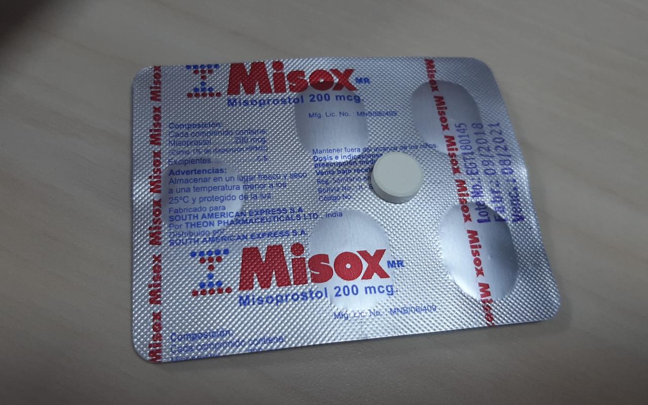 Misox misoprostol, pastillas abortivas