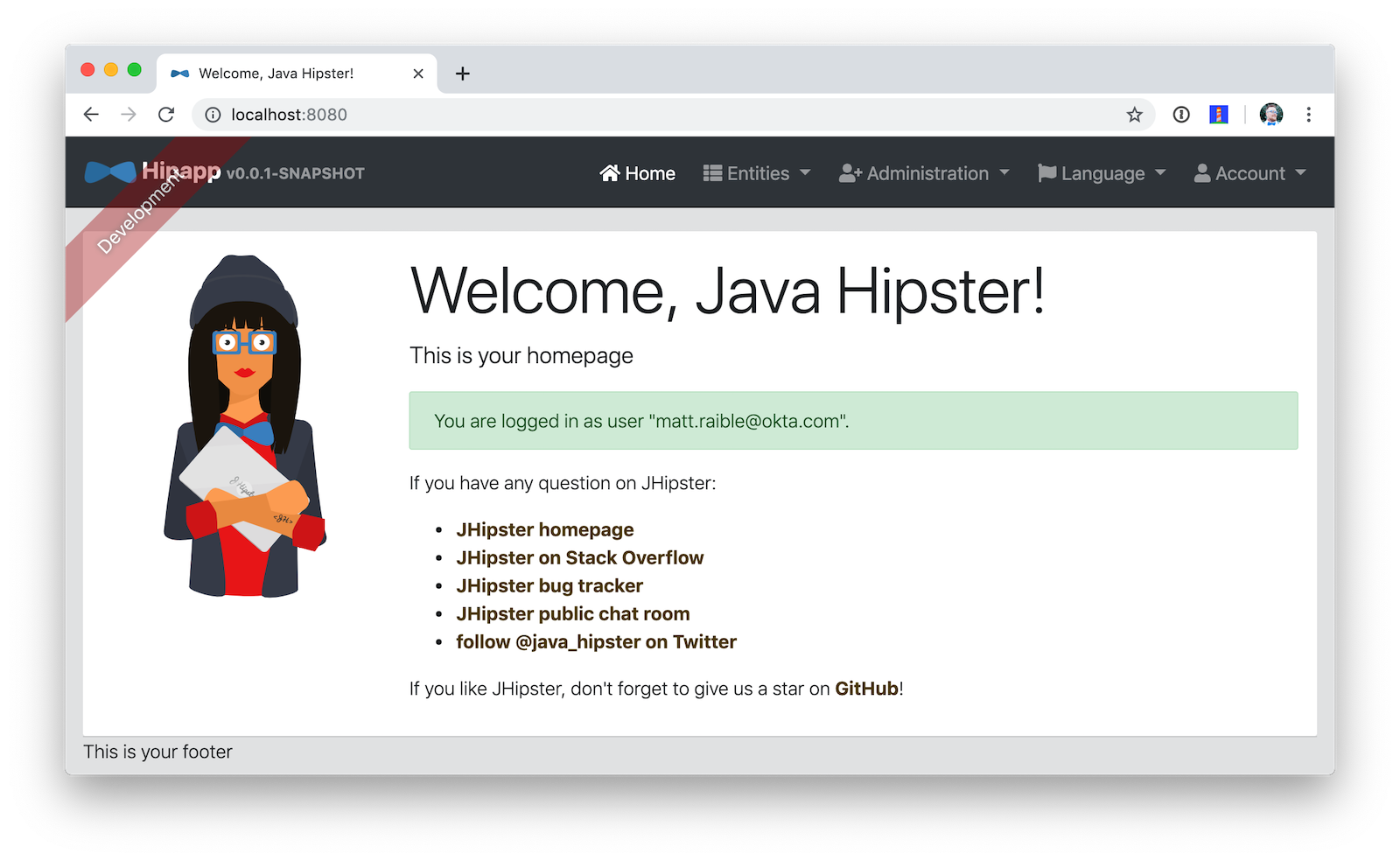 Authenticated by Okta