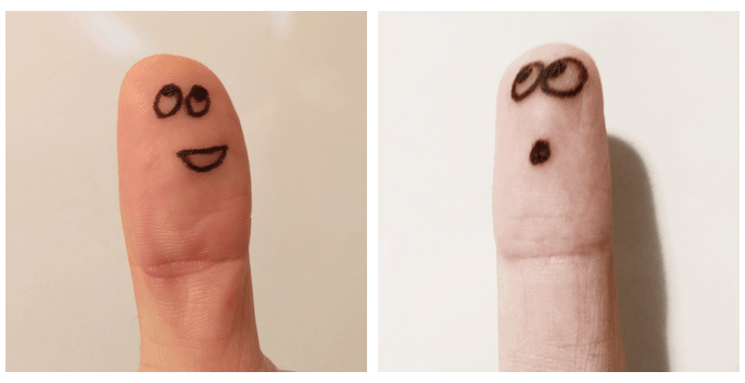 Friendly thumb meets insecure finger